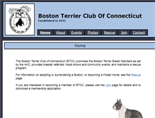 Tablet Screenshot of bostonterrierclubct.com